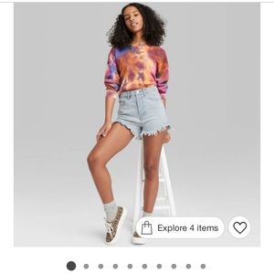 Wild fable light wash denim shorts